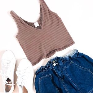 RIBBED CROP TOP